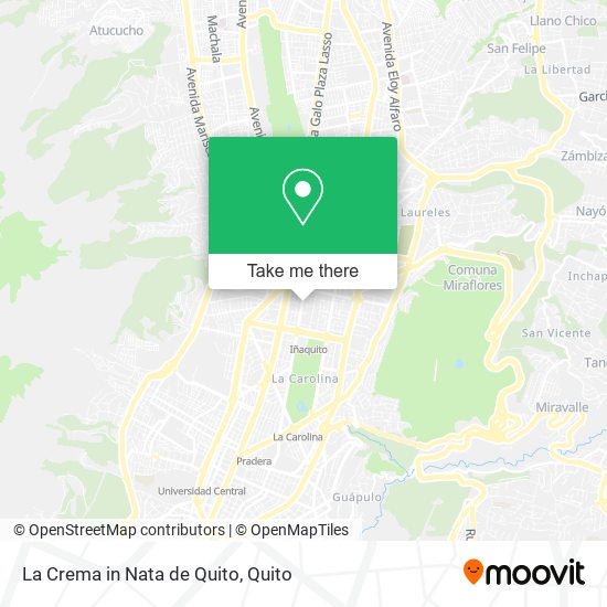 La Crema in Nata de Quito map