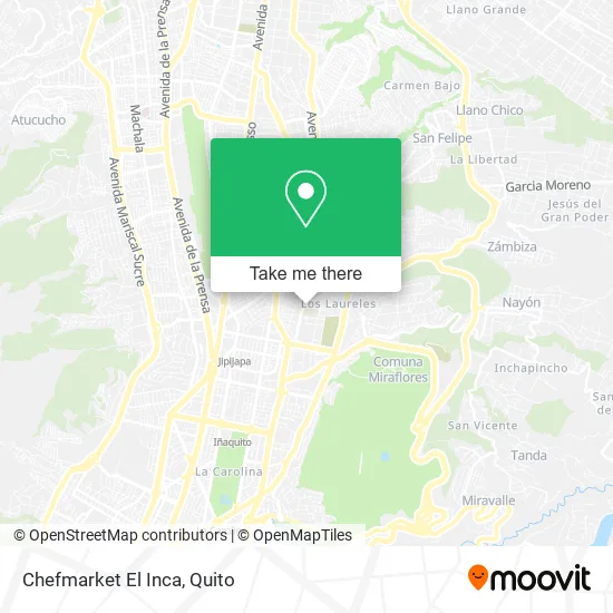 Chefmarket El Inca map