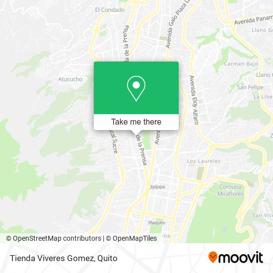 Mapa de Tienda Viveres Gomez