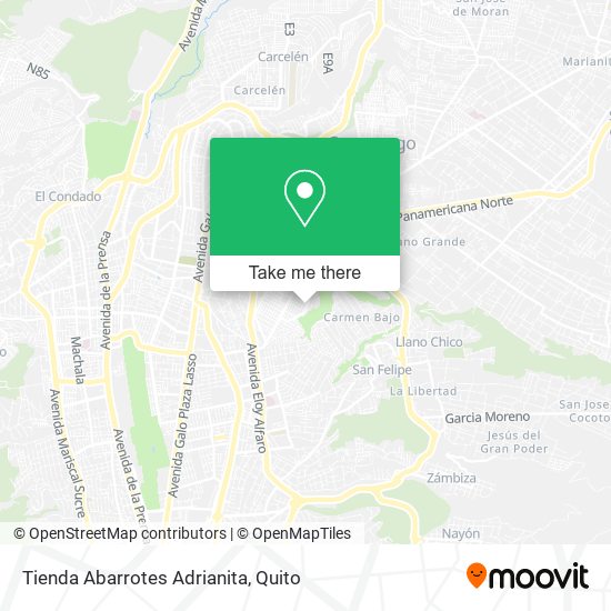 Mapa de Tienda Abarrotes Adrianita