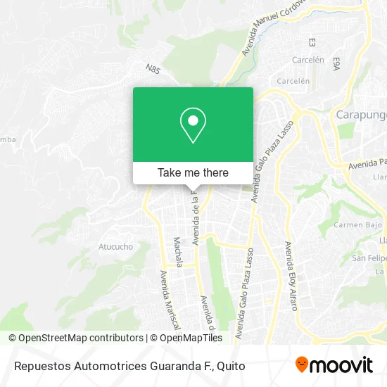 Repuestos Automotrices Guaranda F. map