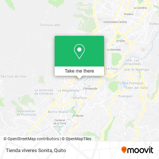 Tienda víveres Sonita map