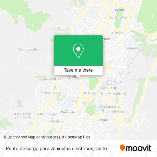 Punto de carga para vehículos eléctricos map