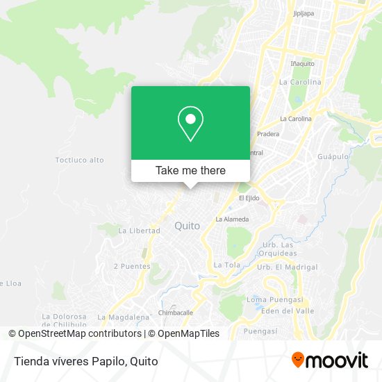 Tienda víveres Papilo map
