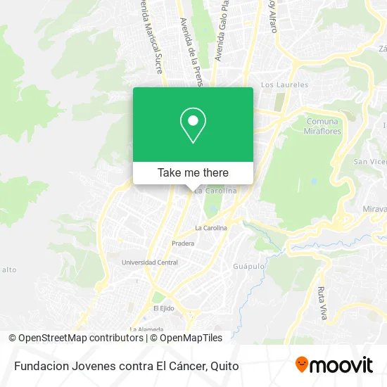 Mapa de Fundacion Jovenes contra El Cáncer