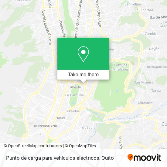 Punto de carga para vehículos eléctricos map