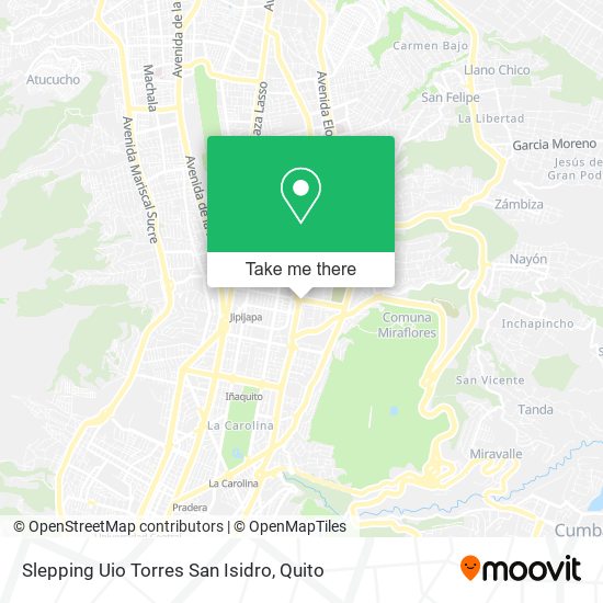 Slepping Uio Torres San Isidro map