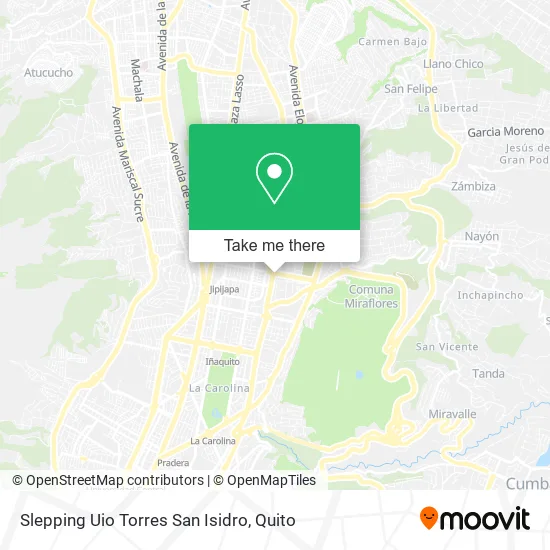 Mapa de Slepping Uio Torres San Isidro