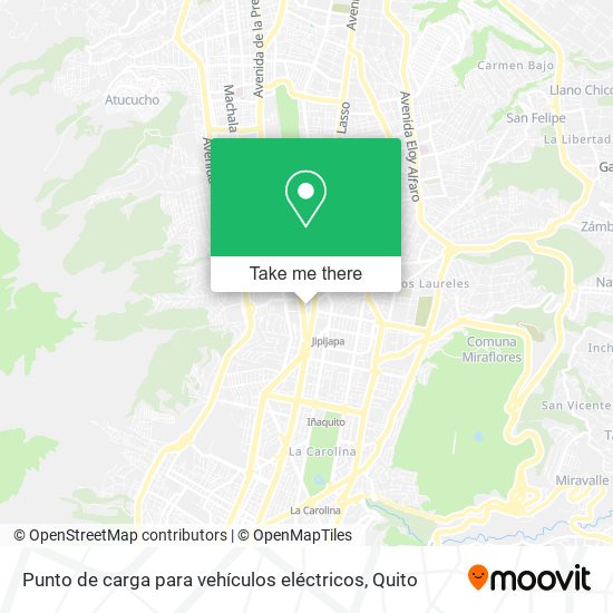 Mapa de Punto de carga para vehículos eléctricos