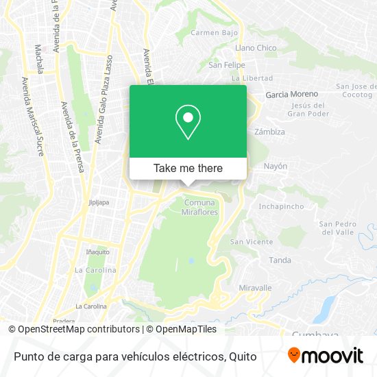 Punto de carga para vehículos eléctricos map