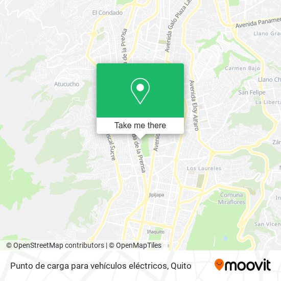 Punto de carga para vehículos eléctricos map