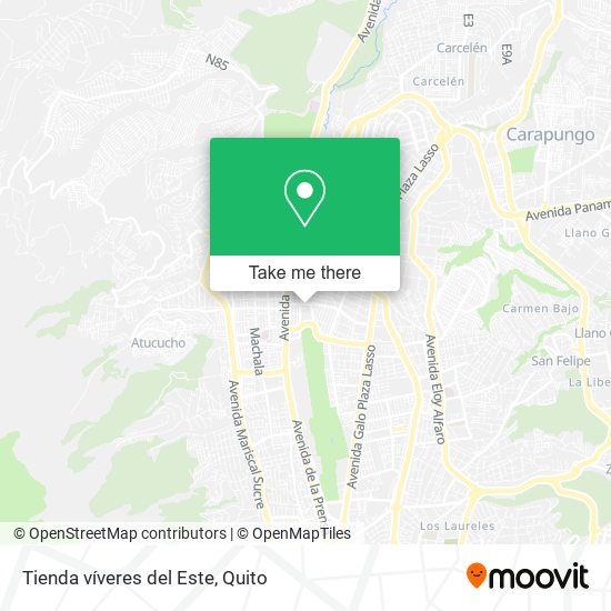 Mapa de Tienda víveres del Este