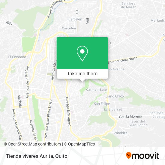 Mapa de Tienda víveres Aurita