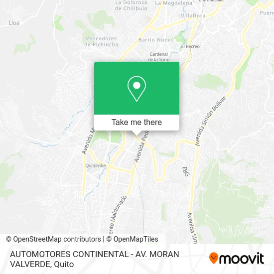 AUTOMOTORES CONTINENTAL - AV. MORAN VALVERDE map