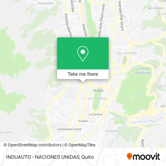 INDUAUTO - NACIONES UNIDAS map