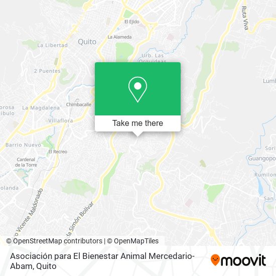 Mapa de Asociación para El Bienestar Animal Mercedario- Abam