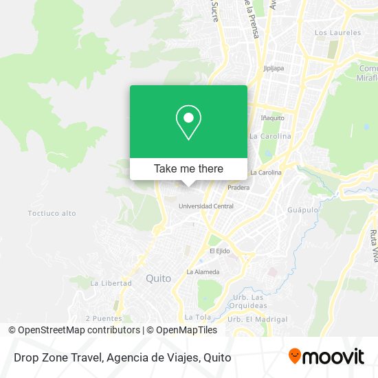 Mapa de Drop Zone Travel, Agencia de Viajes