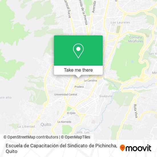 Escuela de Capacitación del Sindicato de Pichincha map