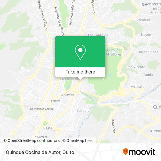 Quinqué Cocina de Autor map