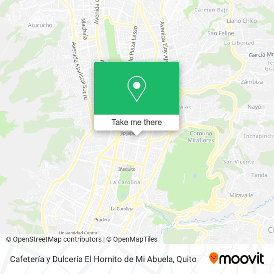 Mapa de Cafetería y Dulcería El Hornito de Mi Abuela