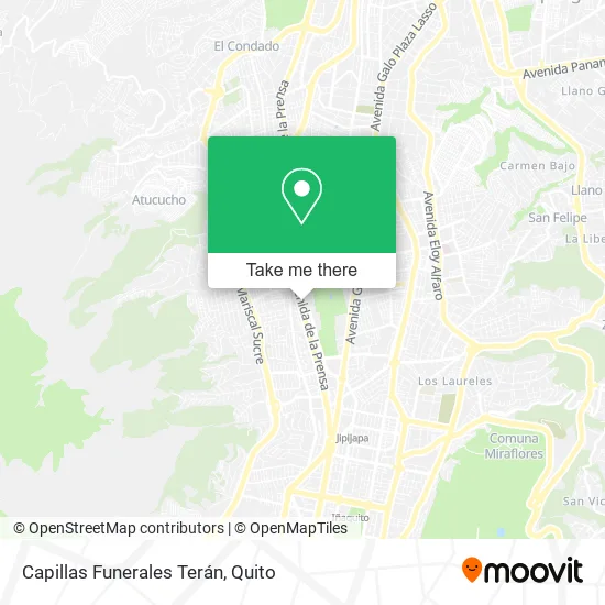 Capillas Funerales Terán map