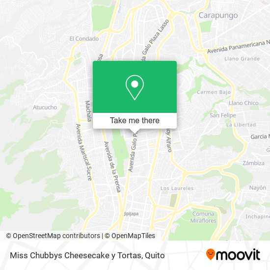 Mapa de Miss Chubbys Cheesecake y Tortas