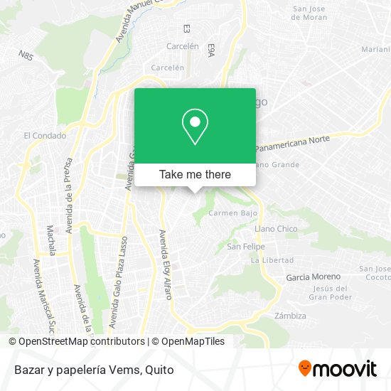 Bazar y papelería Vems map