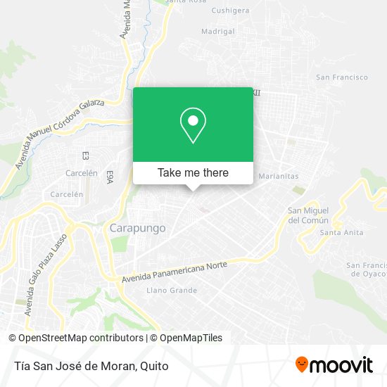 Tía San José de Moran map