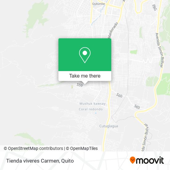 Mapa de Tienda víveres Carmen