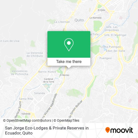San Jorge Eco-Lodges & Private Reserves in Ecuador map