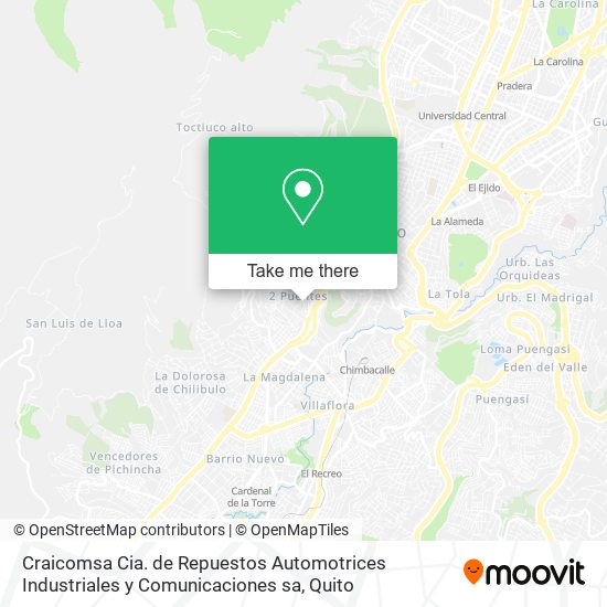 Craicomsa Cia. de Repuestos Automotrices Industriales y Comunicaciones sa map