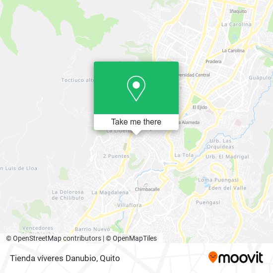 Tienda víveres Danubio map