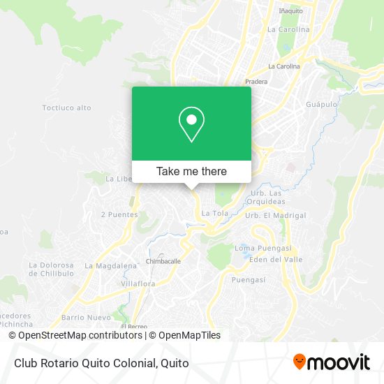 Club Rotario Quito Colonial map