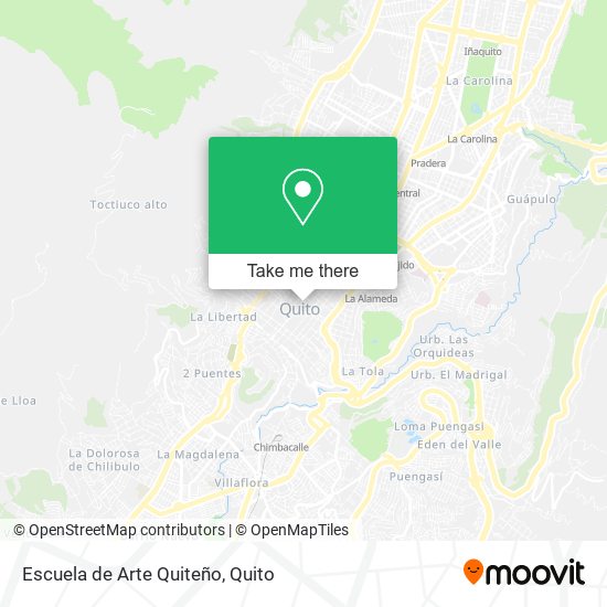 Mapa de Escuela de Arte Quiteño