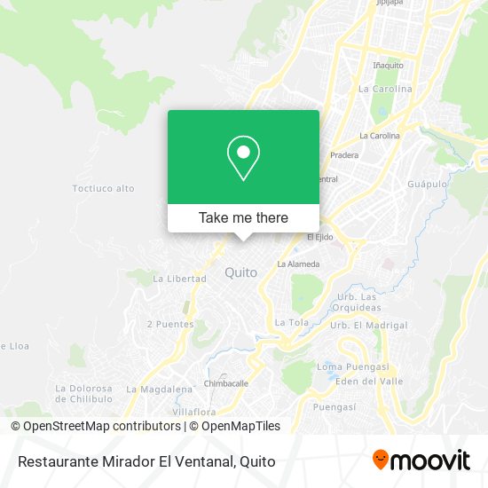 Restaurante Mirador El Ventanal map
