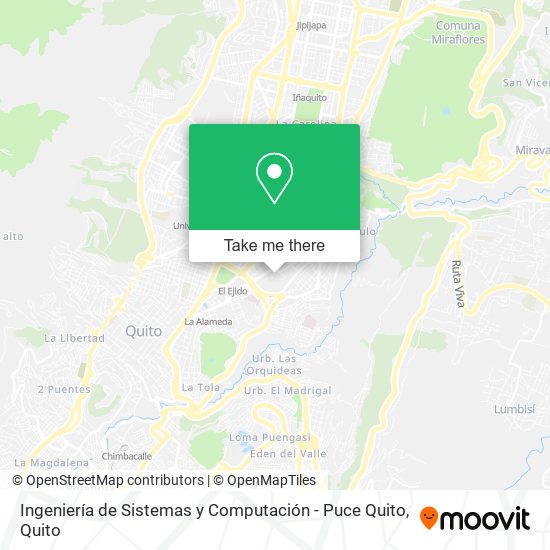 Mapa de Ingeniería de Sistemas y Computación - Puce Quito