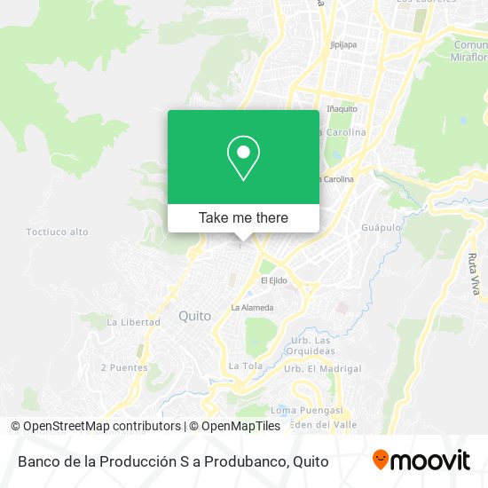 Mapa de Banco de la Producción S a Produbanco