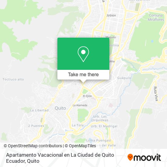 Mapa de Apartamento Vacacional en La Ciudad de Quito Ecuador