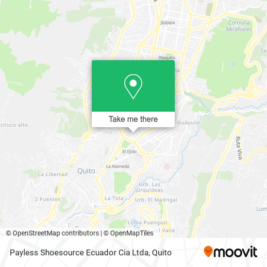 Payless Shoesource Ecuador Cia Ltda map