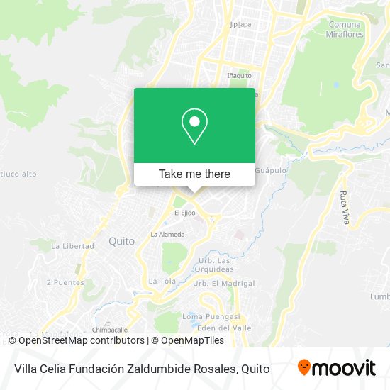 Mapa de Villa Celia Fundación Zaldumbide Rosales
