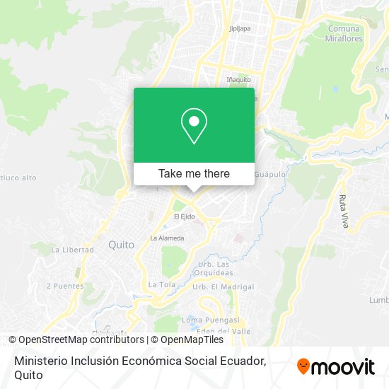 Mapa de Ministerio Inclusión Económica Social Ecuador
