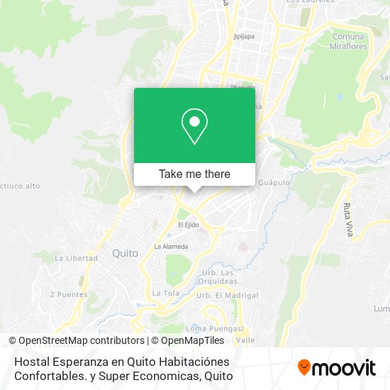 Hostal Esperanza en Quito Habitaciónes Confortables. y Super Economicas map