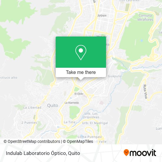 Mapa de Indulab Laboratorio Óptico