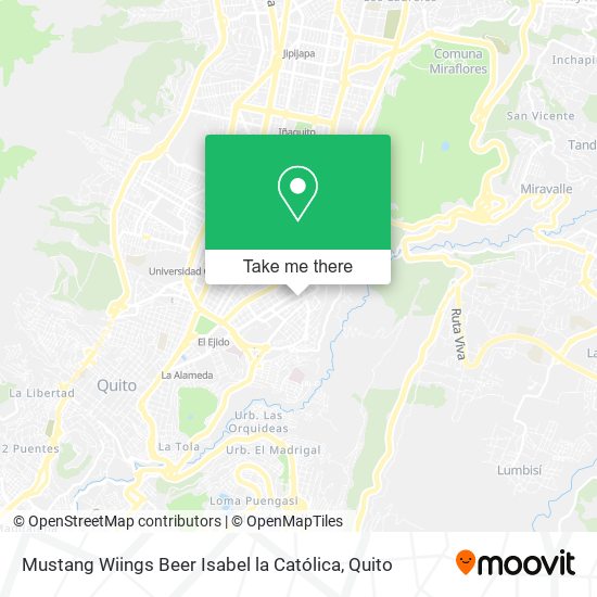 Mapa de Mustang Wiings Beer Isabel la Católica