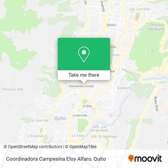 Mapa de Coordinadora Campesina Eloy Alfaro