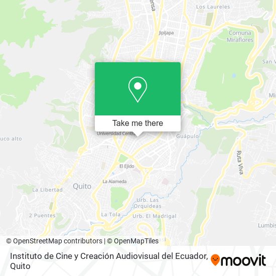 Instituto de Cine y Creación Audiovisual del Ecuador map