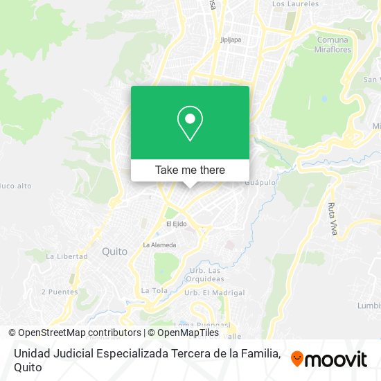 Unidad Judicial Especializada Tercera de la Familia map