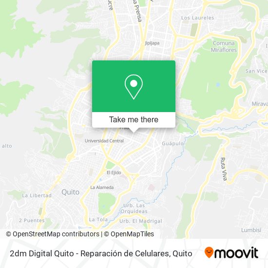 Mapa de 2dm Digital Quito - Reparación de Celulares