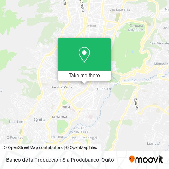 Banco de la Producción S a Produbanco map