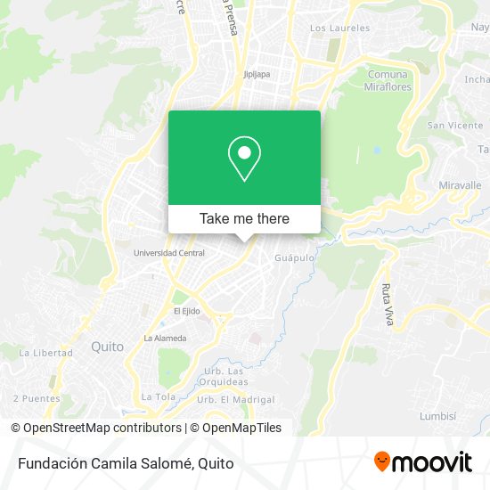 Mapa de Fundación Camila Salomé